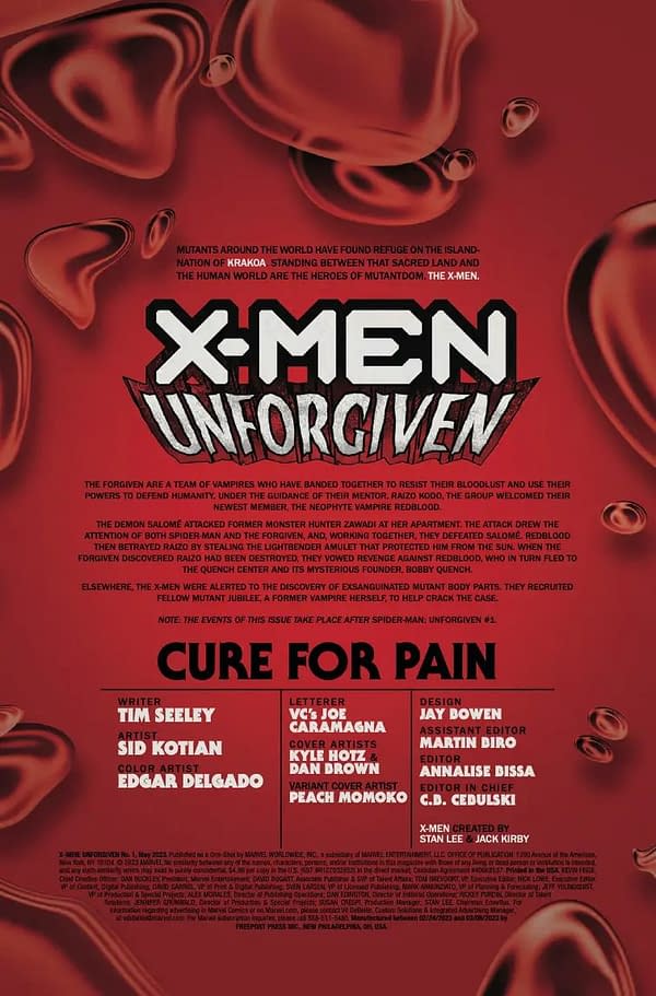 Interior preview page from X-MEN: UNFORGIVEN #1 KYLE HOTZ COVER