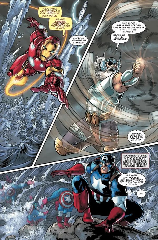 Interior preview page from AVENGERS ASSEMBLE OMEGA #1 AARON KUDER COVER