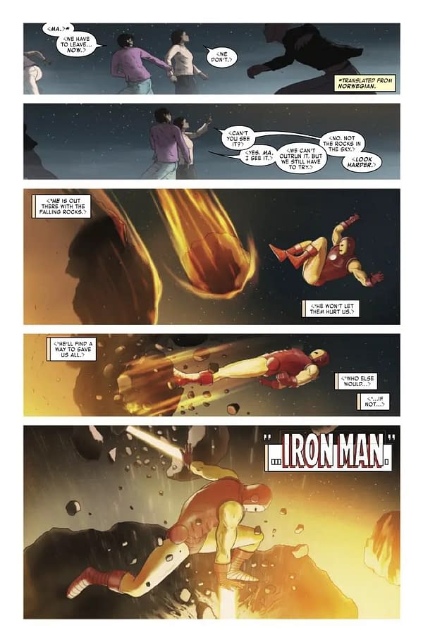 Interior preview page from I AM IRON MAN #2 AKANDE ADEDOTUN COVER