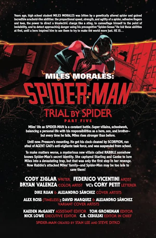 Interior preview page from MILES MORALES: SPIDER-MAN #5 DIKE RUAN COVER