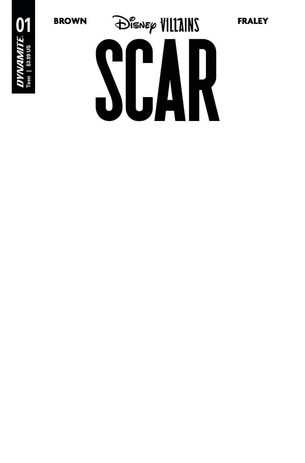 Cover image for DISNEY VILLAINS SCAR #1 CVR F BLANK AUTHENTIX