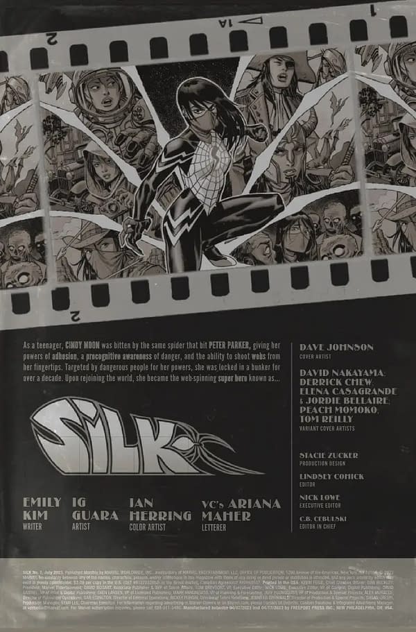 Interior preview page from SILK #1 DAVE JOHNSON COVER