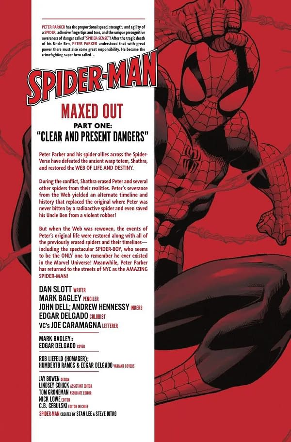 Interior preview page from SPIDER-MAN #8 MARK BAGLEY COVER