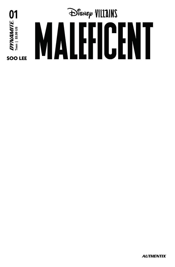 Cover image for DISNEY VILLAINS MALEFICENT #1 CVR F BLANK AUTHENTIX