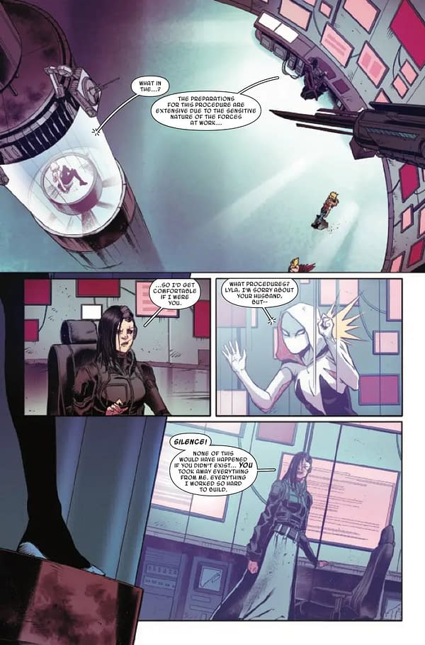 Interior preview page from SPIDER-GWEN: SHADOW CLONES #4 DAVID NAKAYAMA COVER