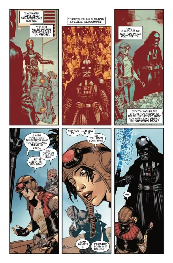 Interior preview page from STAR WARS: DARTH VADER #35 LEINIL YU COVER