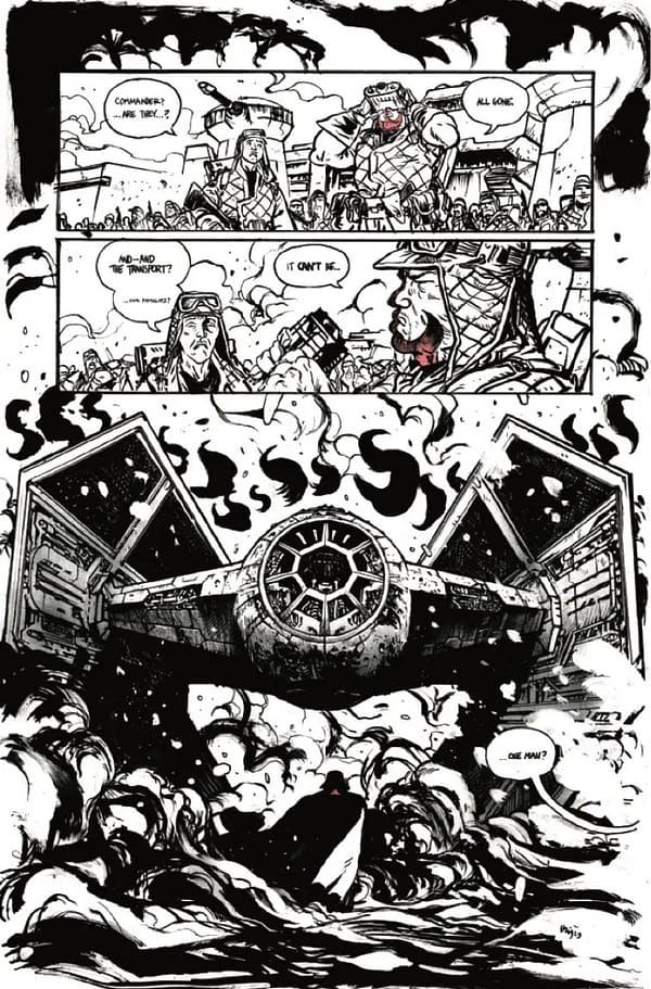 Interior preview page from STAR WARS: DARTH VADER - BLACK, WHITE, AND RED #3 MIKE DEL MUNDO COVER