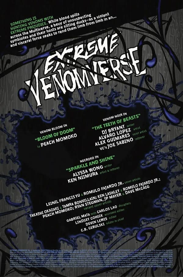 Interior preview page from EXTREME VENOMVERSE #4 LEINIL YU COVER