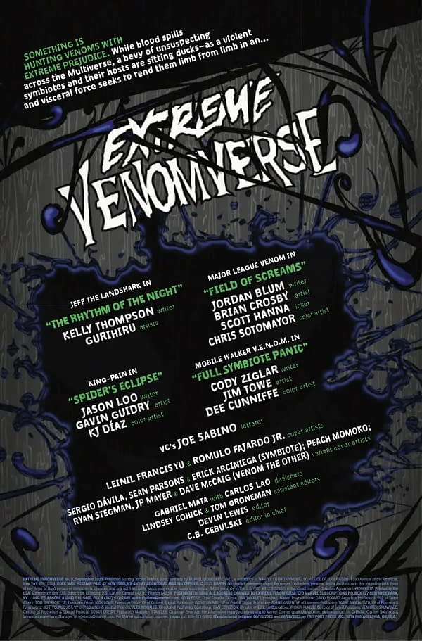 Interior preview page from EXTREME VENOMVERSE #5 LEINIL YU COVER