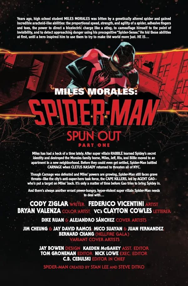 Interior preview page from MILES MORALES: SPIDER-MAN #8 DIKE RUAN COVER