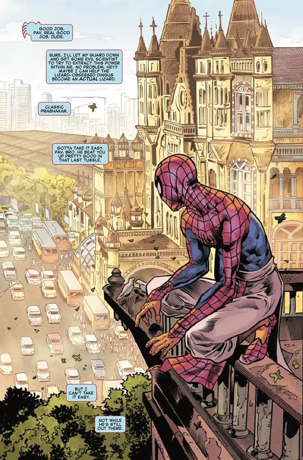 Interior preview page from SPIDER-MAN INDIA #2 ADAM KUBERT COVER