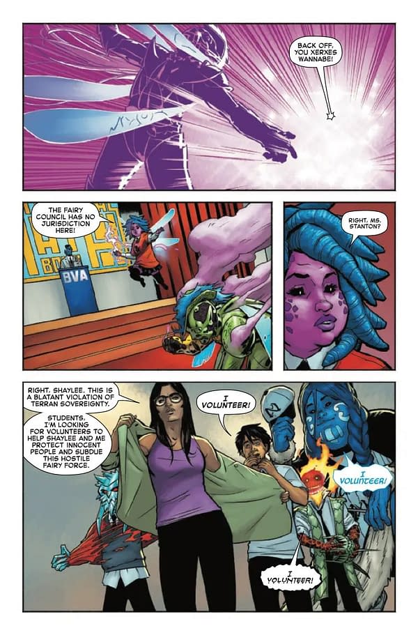 Interior preview page from STRANGE ACADEMY: MILES MORALES #1 NICK BRADSHAW COVER