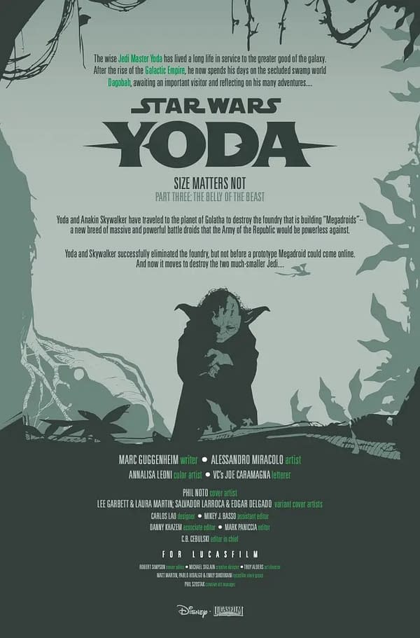 Interior preview page from STAR WARS: YODA #9 PHIL NOTO COVER