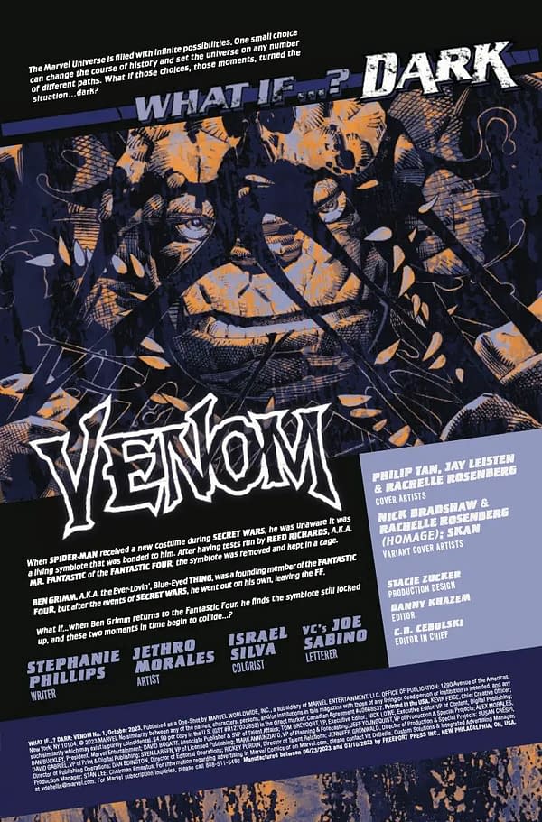 Interior preview page from WHAT IF DARK VENOM #1 PHILIP TAN COVER