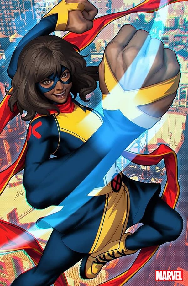 Cover image for MS. MARVEL: THE NEW MUTANT 1 ARTGERM VIRGIN VARIANT