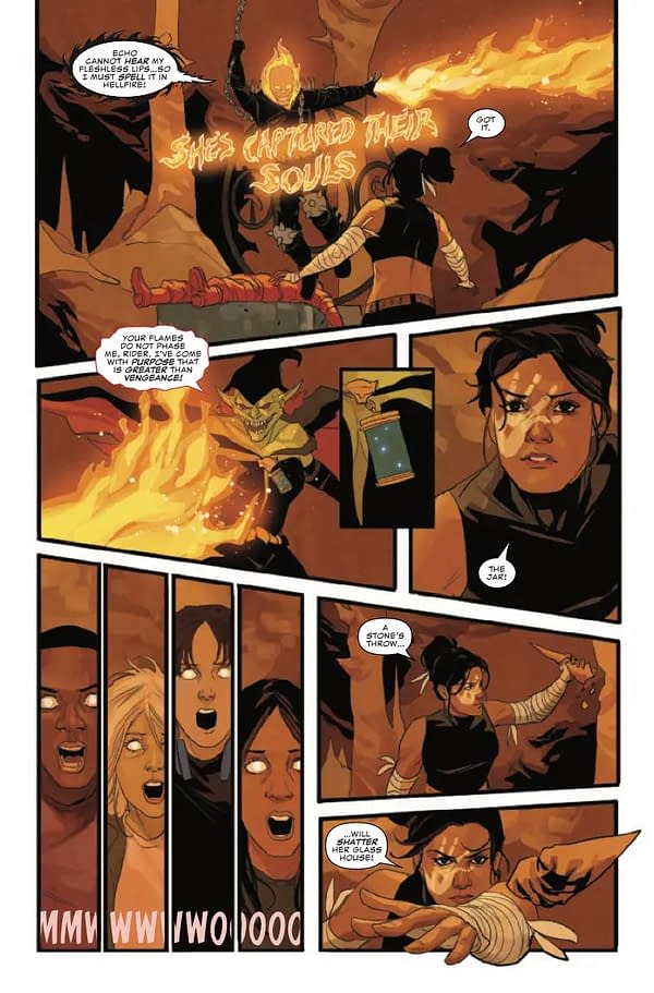 Interior preview page from DAREDEVIL AND ECHO #4 PHIL NOTO COVER