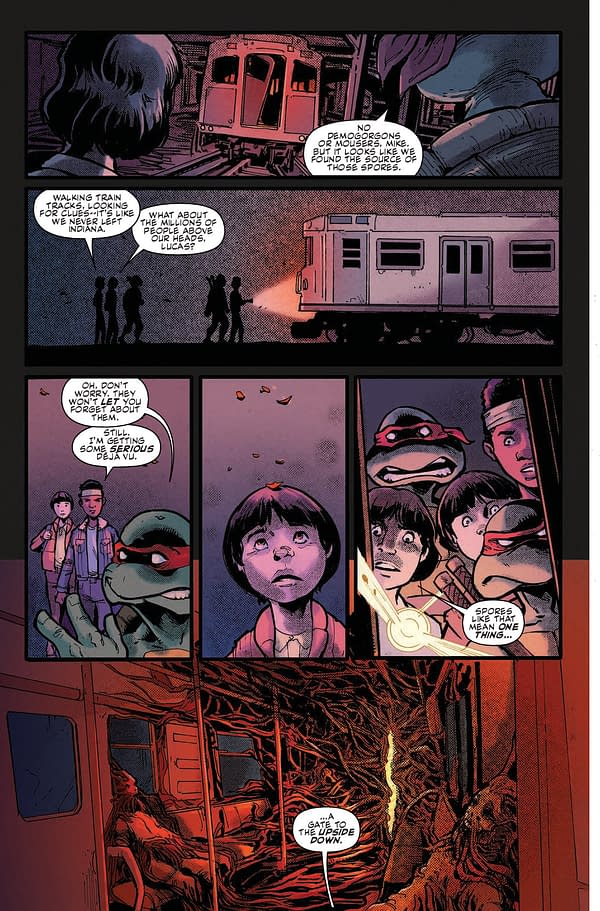 Interior preview page from TMNT x Stranger Things #2