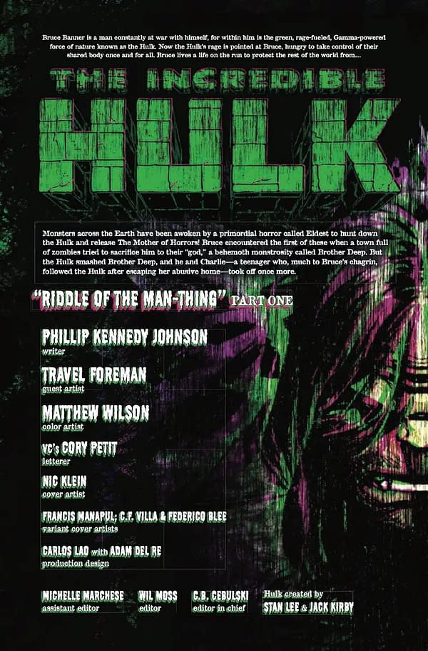 Interior preview page from INCREDIBLE HULK #4 NIC KLEIN COVER