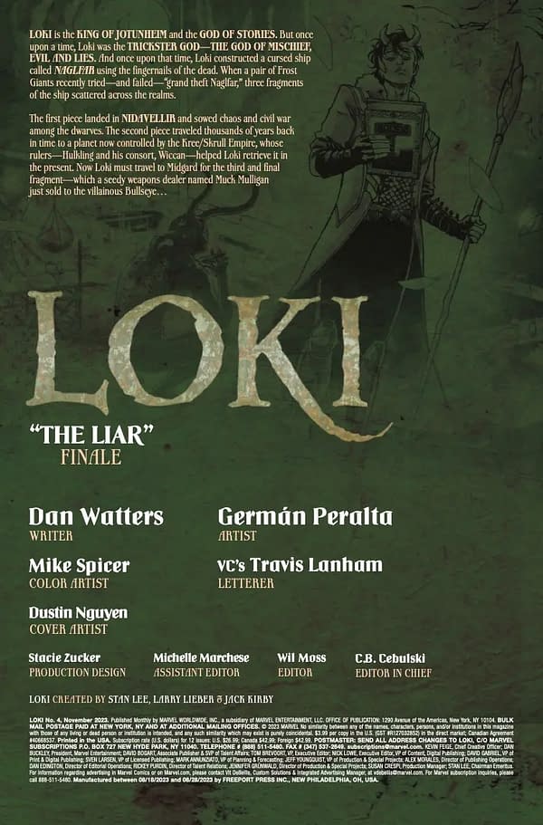 Interior preview page from LOKI #4 DUSTIN NGUYEN COVER