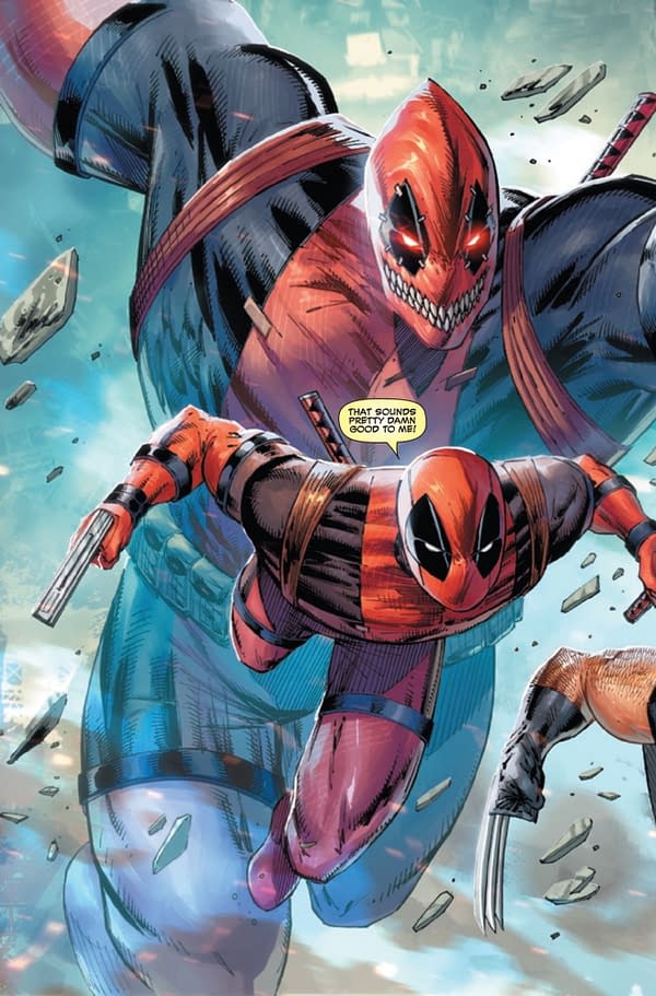 Interior preview page from DEADPOOL: BADDER BLOOD #5 ROB LIEFELD COVER