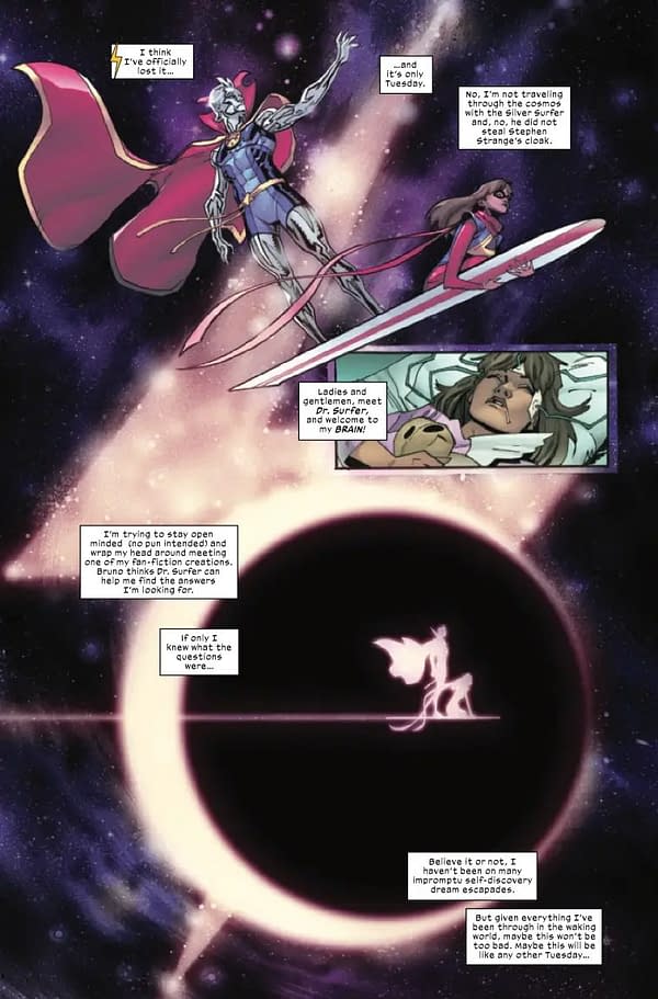 Interior preview page from MS. MARVEL: THE NEW MUTANT #2 SARA PICHELLI COVER