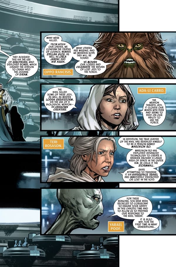 Interior preview page from STAR WARS: THE HIGH REPUBLIC - SHADOWS OF STARLIGHT #1 PHIL NOTO COVER