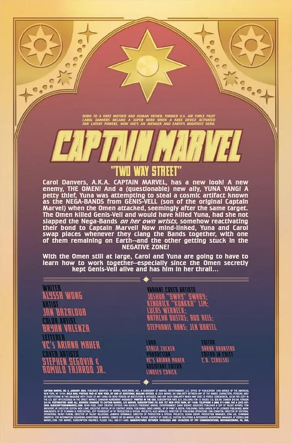 Interior preview page from CAPTAIN MARVEL #2 STEPHEN SEGOVIA COVER