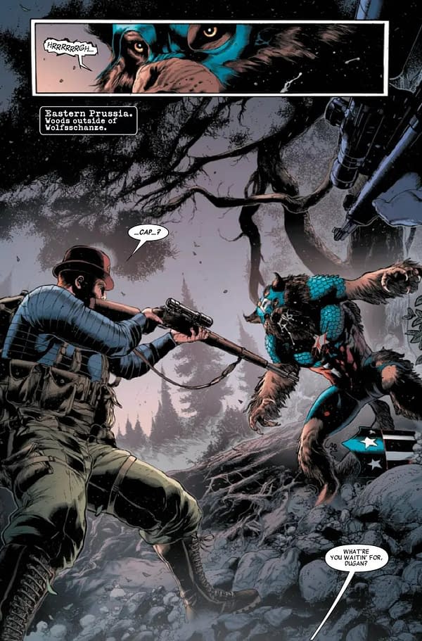Interior preview page from CAPWOLF AND THE HOWLING COMMANDOS #2 RYAN BROWN COVER