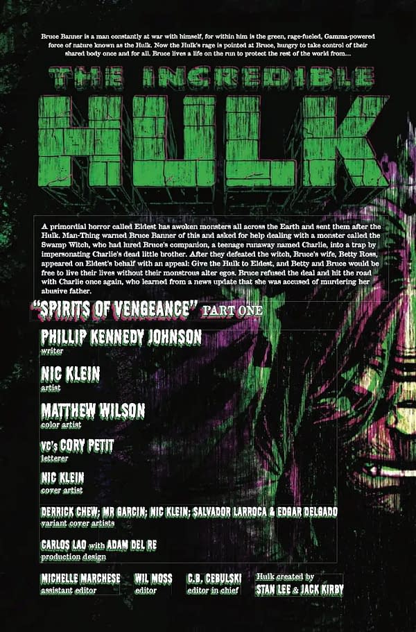 Interior preview page from INCREDIBLE HULK #6 NIC KLEIN COVER