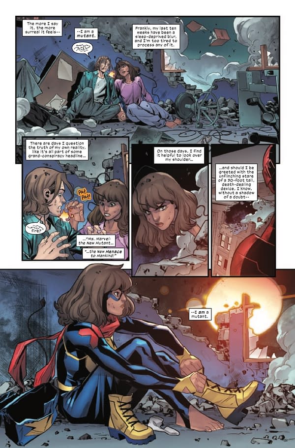 Interior preview page from MS MARVEL: THE NEW MUTANT #4 SARA PICHELLI COVER