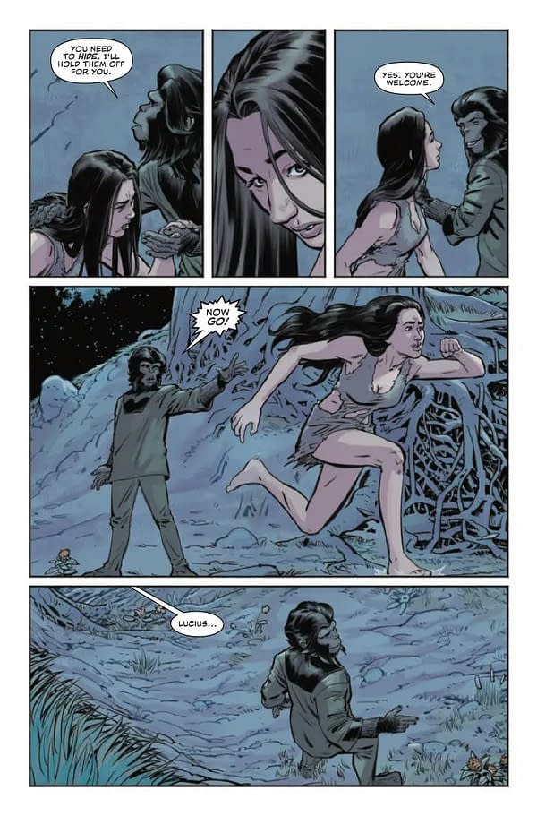 Interior preview page from BEWARE THE PLANET OF THE APES #1 TAURIN CLARKE COVER