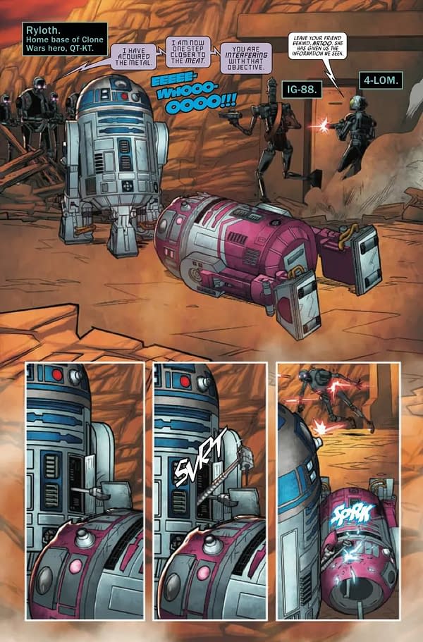Interior preview page from STAR WARS: DARK DROIDS - D-SQUAD #4 PETE WOODS COVER