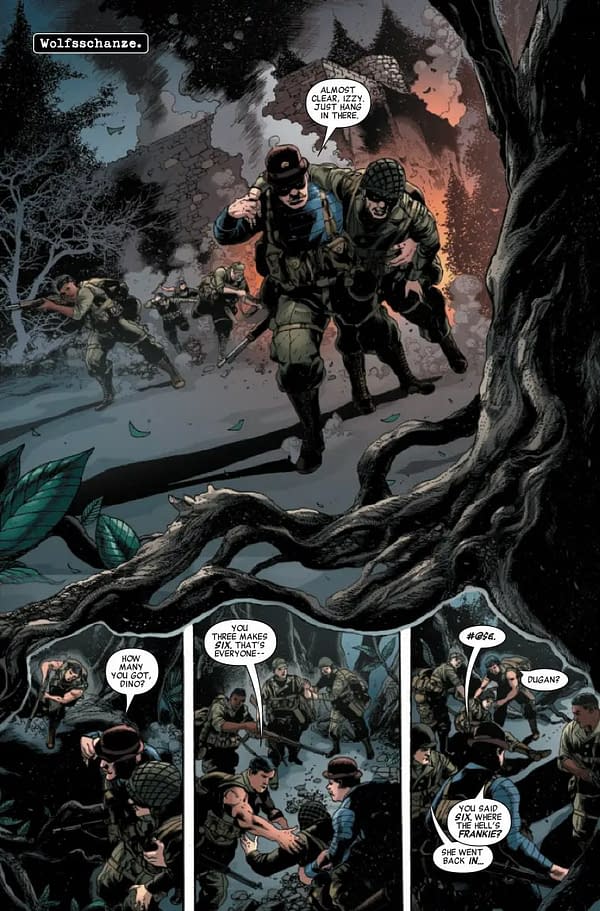 Interior preview page from CAPWOLF AND THE HOWLING COMMANDOS #4 RYAN BROWN COVER