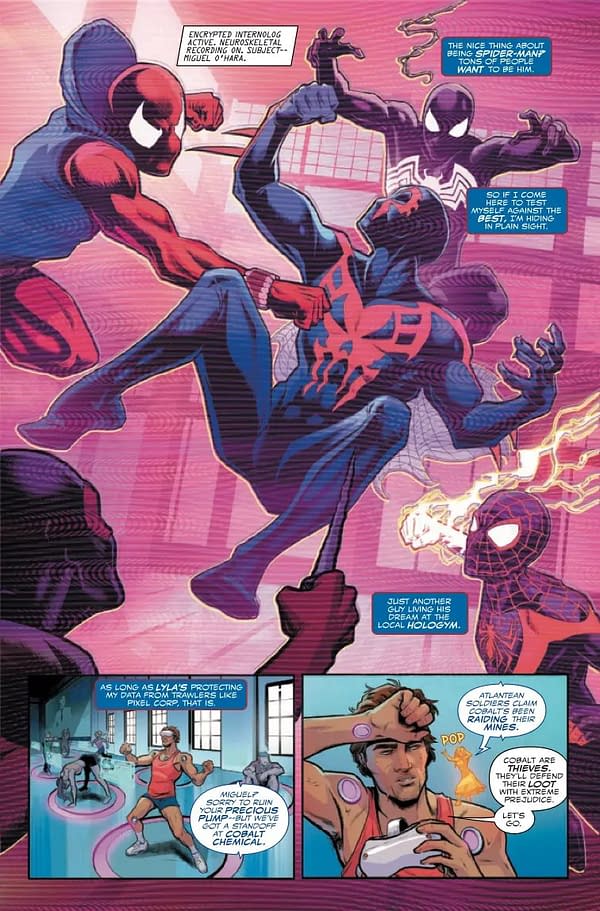 Interior preview page from MIGUEL O'HARA: SPIDER-MAN 2099 #3 NICK BRADSHAW COVER