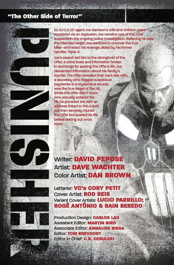 Interior preview page from PUNISHER #3 ROD REIS COVER