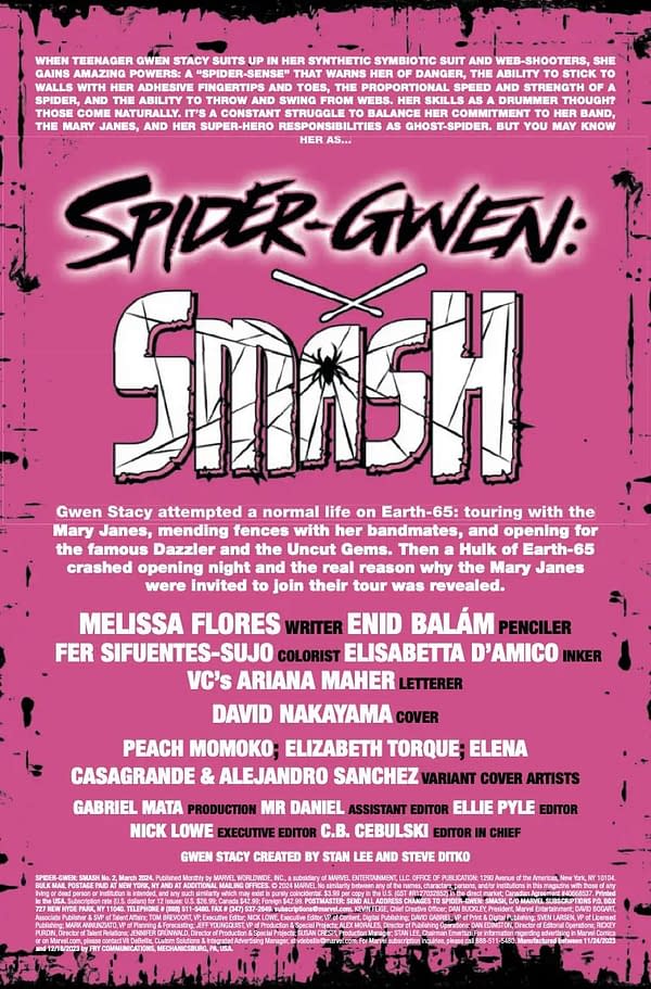 Interior preview page from SPIDER-GWEN SMASH #2 DAVID NAKAYAMA COVER