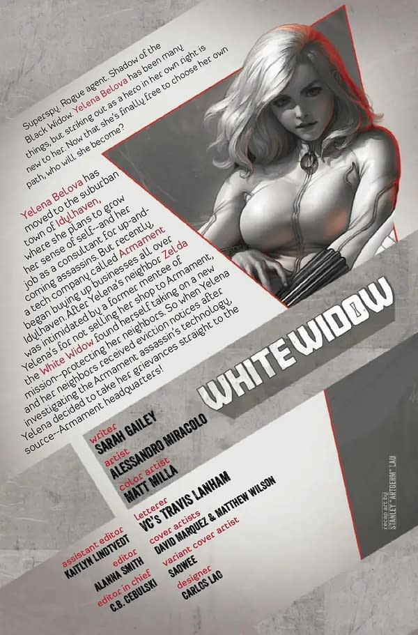 Interior preview page from WHITE WIDOW #3 DAVID MARQUEZ COVER