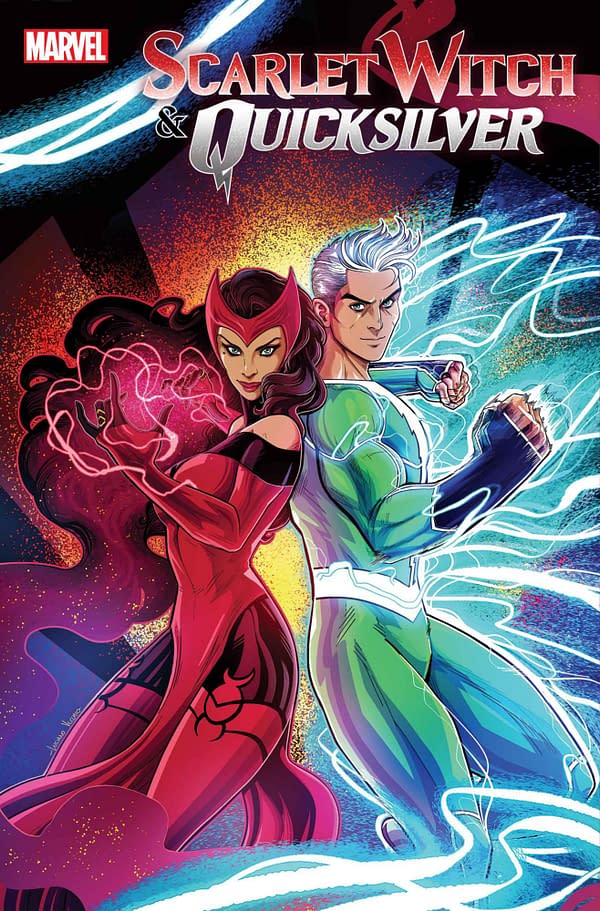 Cover image for SCARLET WITCH & QUICKSILVER 1 LUCIANO VECCHIO FOIL VARIANT