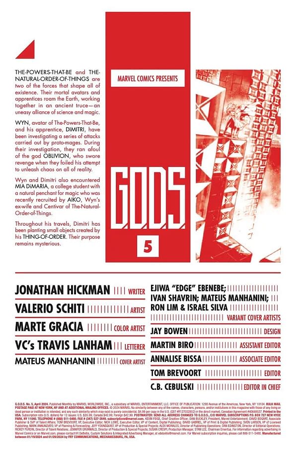 Interior preview page from GODS #5 MATEUS MANHANINI COVER