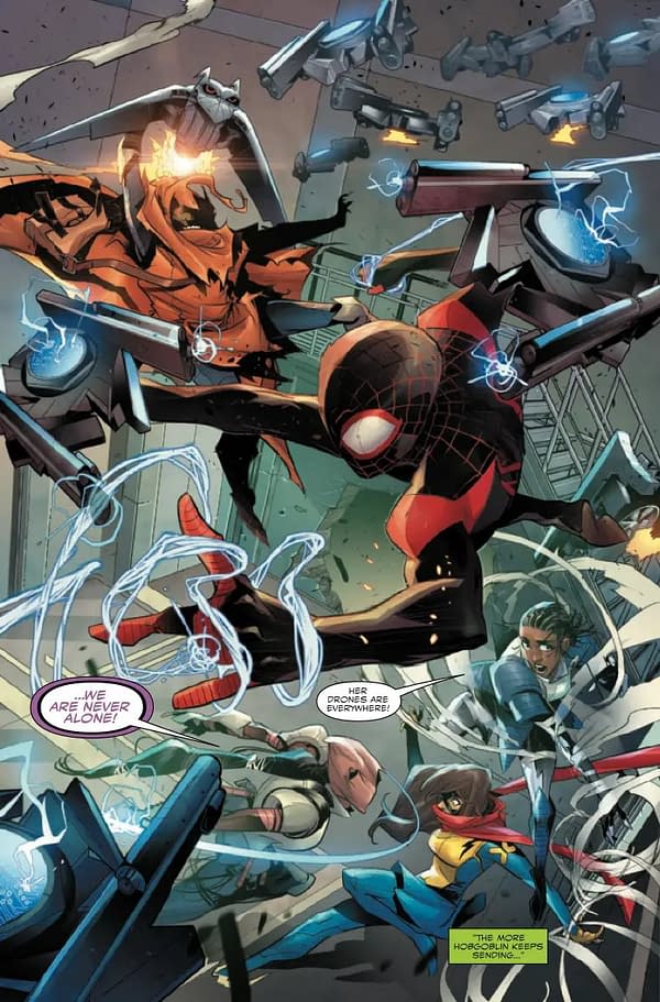 Interior preview page from MILES MORALES: SPIDER-MAN #16 FEDERICO VICENTINI COVER
