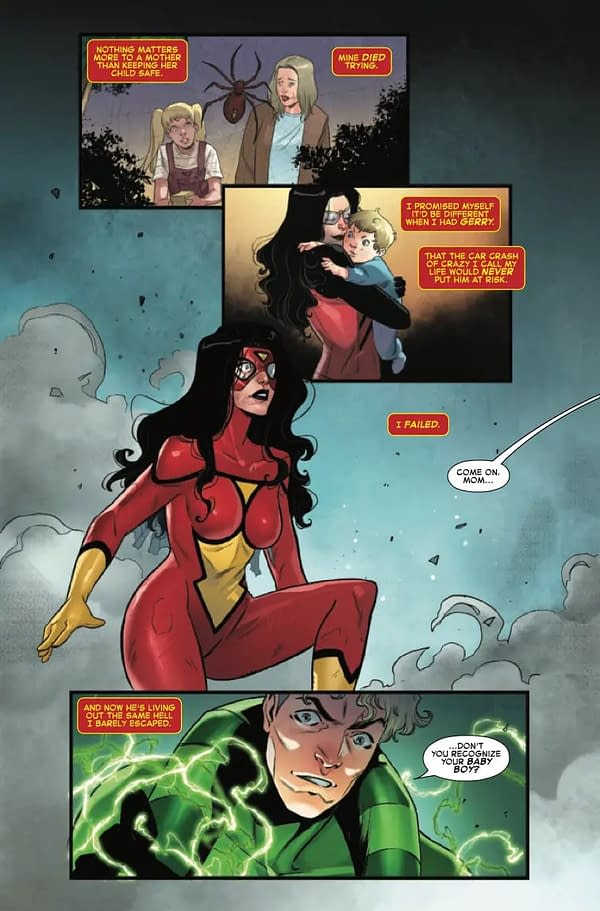 Interior preview page from SPIDER-WOMAN #4 LEINIL YU COVER