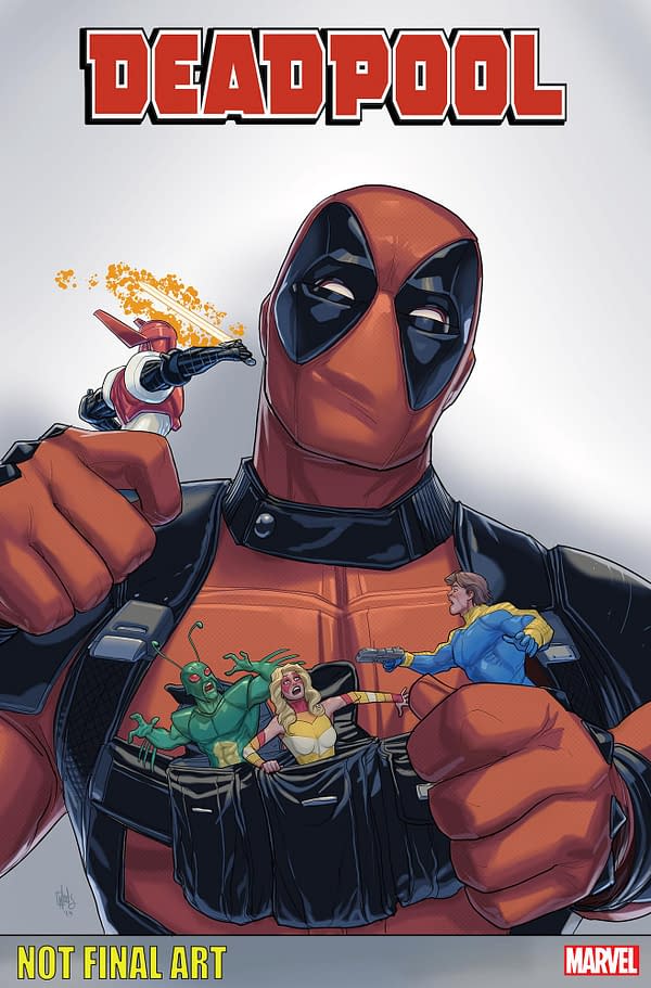 Cover image for DEADPOOL #1 PETER WOODS MICRONAUTS VARIANT