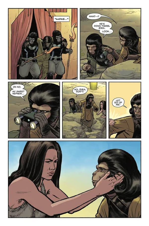 Interior preview page from BEWARE THE PLANET OF THE APES #3 TAURIN CLARKE COVER
