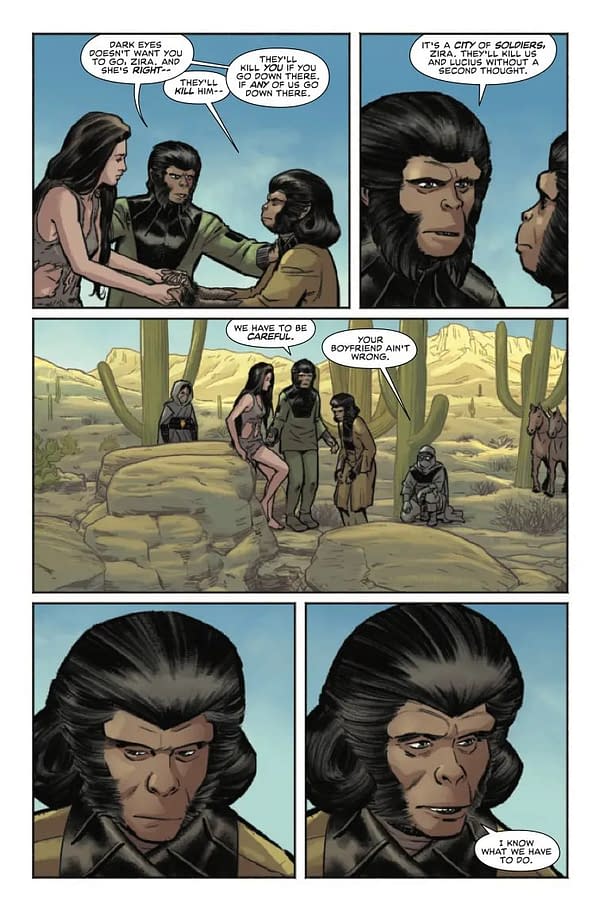 Interior preview page from BEWARE THE PLANET OF THE APES #3 TAURIN CLARKE COVER