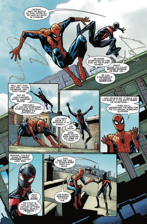 Interior preview page from SPECTACULAR SPIDER-MEN #1 HUMBERTO RAMOS COVER