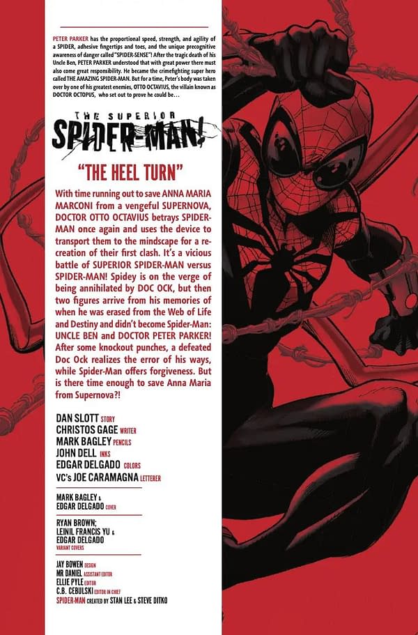 Interior preview page from SUPERIOR SPIDER-MAN #5 MARK BAGLEY COVER
