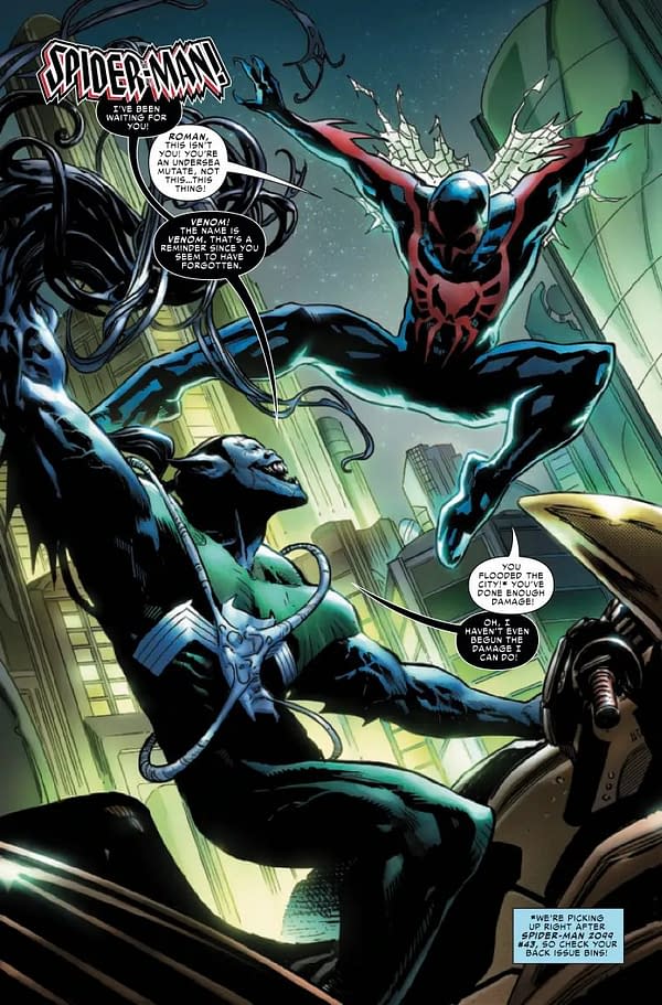 Interior preview page from SYMBIOTE SPIDER-MAN 2099 #1 LEINIL YU COVER