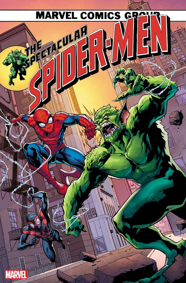 Cover image for THE SPECTACULAR SPIDER-MEN #2 WILL SLINEY HOMAGE VARIANT