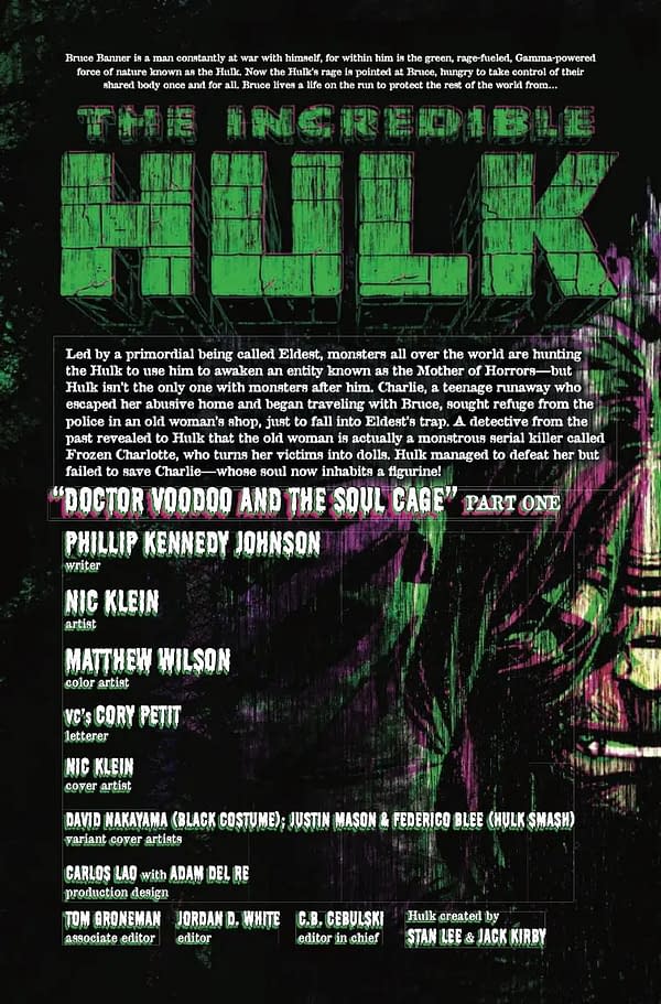 Interior preview page from INCREDIBLE HULK #12 NIC KLEIN COVER