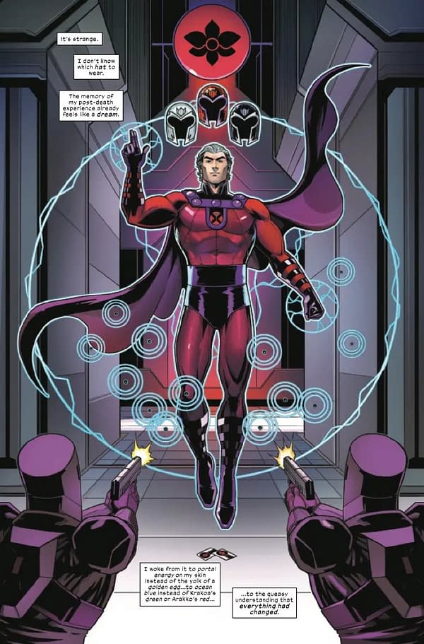 Interior preview page from RESURRECTION OF MAGNETO #4 STEFANO CASELLI COVER